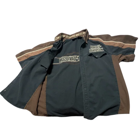 Harley-Davidson Men's 2X: Short Sleeve Button Up Shirt - Picture 6 of 7